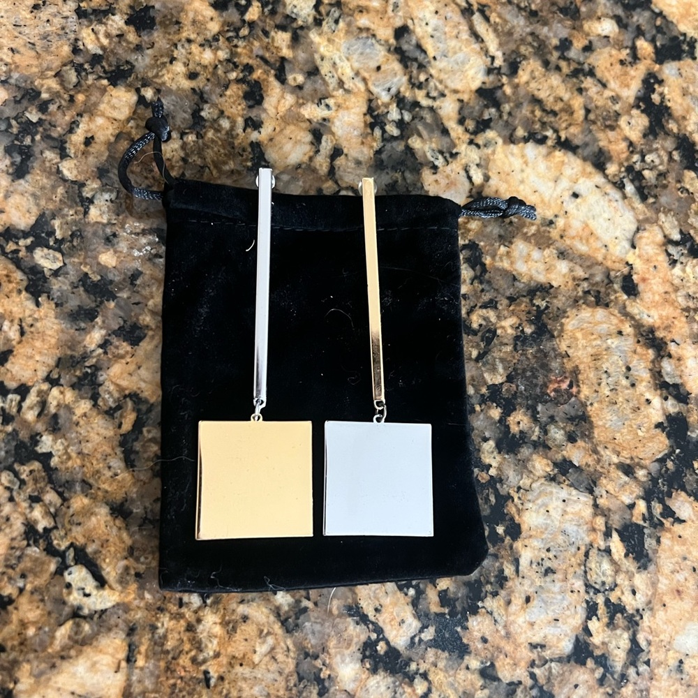 Jenny Bird Gold/Silver Mismatched Drop Earrings
